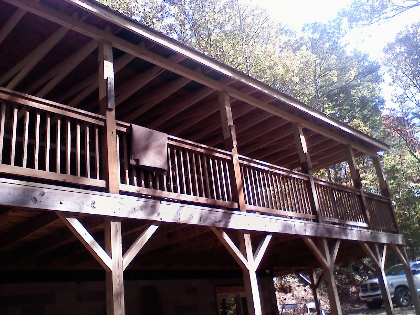 Timber framing under a new elevated porch and deck — Roof Leak Repair in Ripplemead by Roofing Brothers